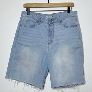 Sonoma Light Wash Frayed Hem Bermuda Denim Jean Short Size 12